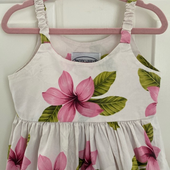 Pacific Legend Girls Hawaiian Pink Floral Sundress. Size 3-4. Made in Hawaii USA - Picture 3 of 11